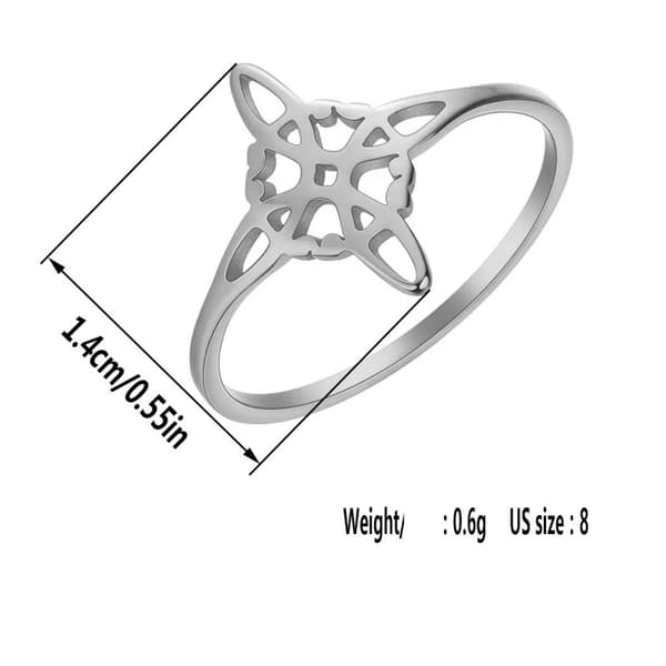 Ring Häxknut Witch Knot Wicca Pagan Symbol Rostfritt Stål