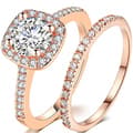 Miniatyrbild 1 av 4: 2st Ringar Cubic Zirconia Stapelbara - Storlek 7 / Rose Gold