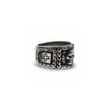 Miniatyrbilde 4 av 5: Skull and Cross Ring i rustfritt stål med kjededetaljer