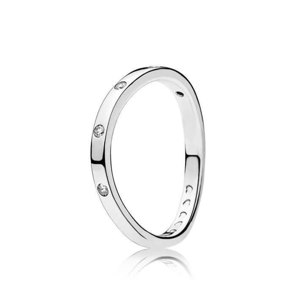 Ring - Pandora - 197113CZ-54 - Size 12 - Silver - Zirconium oxide
