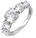 Miniatyrbild 1 av 3: Ring med 5 klara Cubic Zircon Rostfritt stål 316L - Stl 17,32