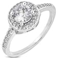 Miniatyrbild 1 av 3: Glittrande Ring i Kirurgiskt Stål 316L i Silver Färg med en massa Vita Cubic Zircon Kristaller - Stl 16,51