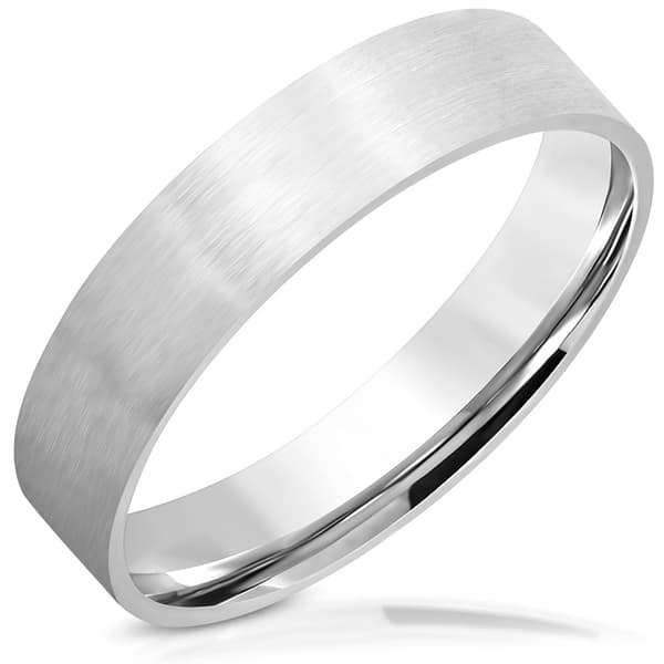 Slät Ring Rostfritt stål 316L Silver Färg - Stl 16,51