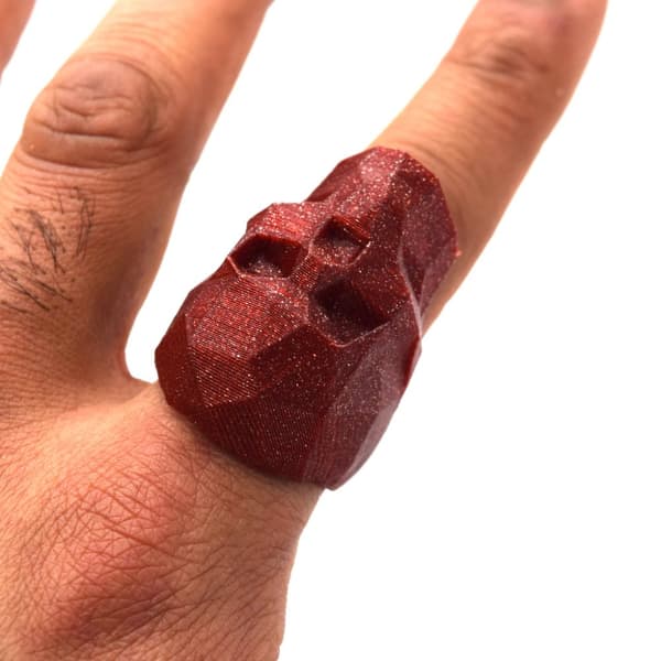 2x Skull Skeleton Par Ring