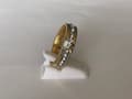 Miniatyrbild 3 av 4: Guld & Silver Ring i Rostfritt Stål med Rhinestones - Stl 20,25