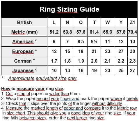 Ring: Metallica M72- Storlek T/W