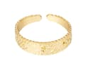Miniatyrbild 1 av 3: Ring i Rostfritt Stål med Elegant Tryck - Guld - Justerbar