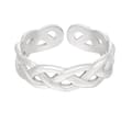 Miniatyrbild 1 av 4: Ring i Rostfritt Stål med Flätad Design - Silver - Stl 16