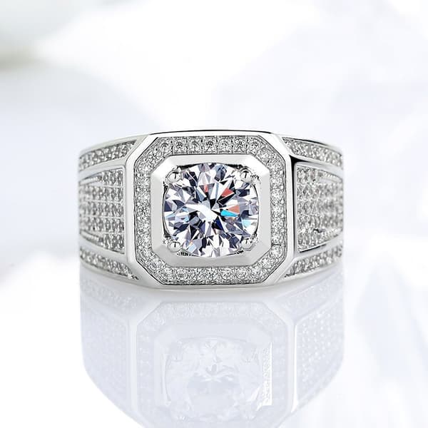 Kantapäärengas CZ Crystal Silver säädettävä koko