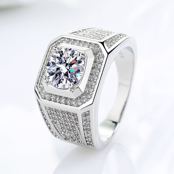 Kantapäärengas CZ Crystal Silver säädettävä koko