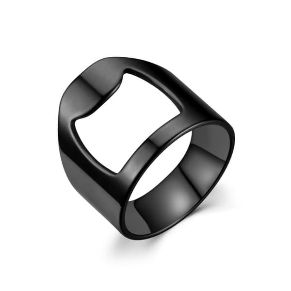 Ring med Cap Opener - Cap Opener Ring Sort