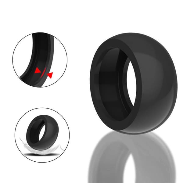 INF Silikon støtsikkert beskyttelsesdeksel for Oura Ring Gen 3 Sort S
