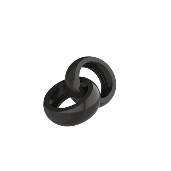 INF Silikon støtsikkert beskyttelsesdeksel for Oura Ring Gen 3 Sort L
