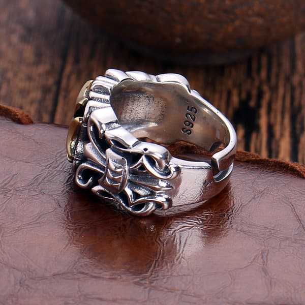 Ring Gold Cross Seal Justerbar størrelse