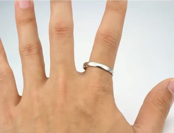 Slät Blank Rundad Silver Ring i Rostfritt Stål - 3 mm - Stl 22