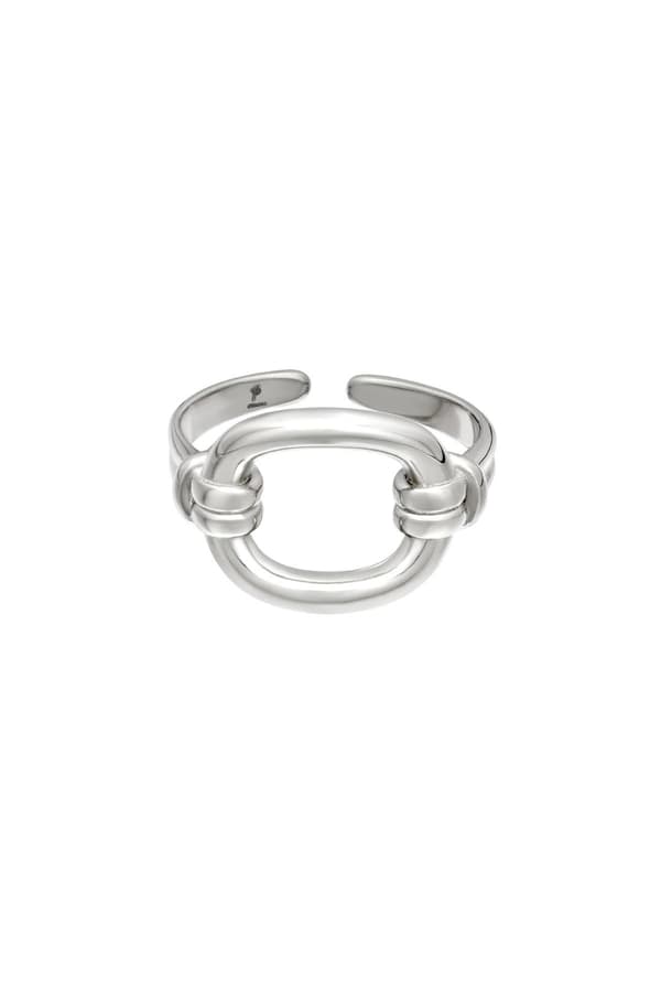 Ring i Rostfritt Stål med Trendig Design - Silver - Justerbar
