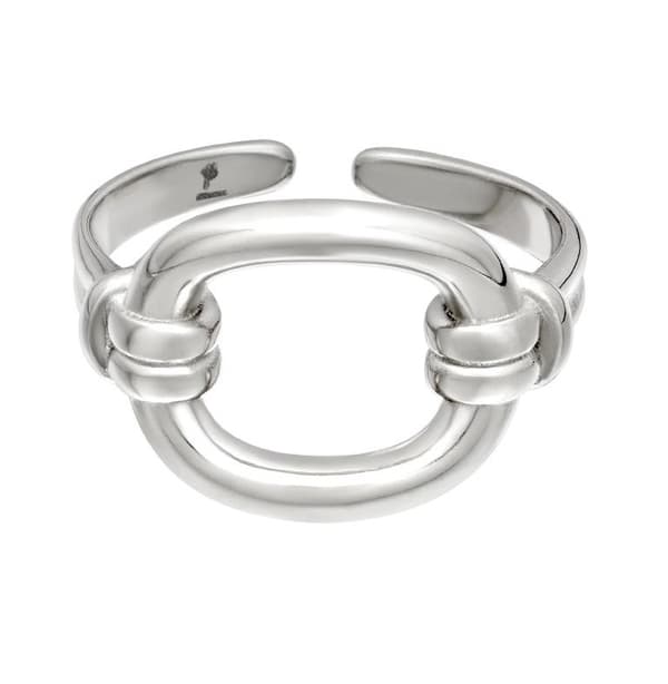 Ring i Rostfritt Stål med Trendig Design - Silver - Justerbar