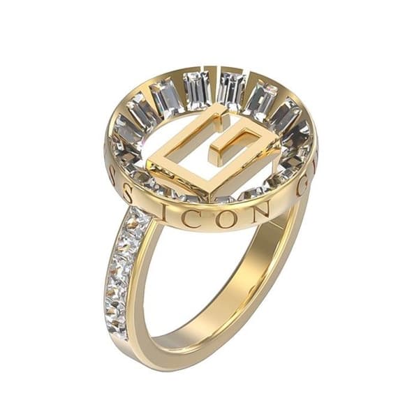 Ring - GUESS - JUBR03013JWYG - Rostfritt stål - Guld - Dam