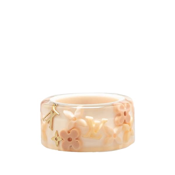 Pre-owned Louis Vuitton Resin Farandole Ring Pink