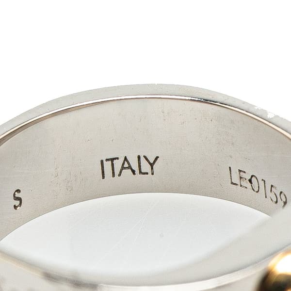 Pre-owned Louis Vuitton Silver Tone Nanogram Ring Silver