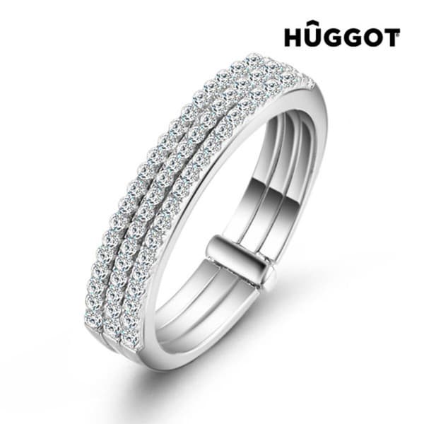 Hûggot Three 925 Sterlingsølv ring med zirkoner - 17,5 mm