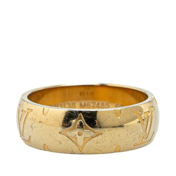 Pre-owned Louis Vuitton Gold Plated Nanogram Ring Gold