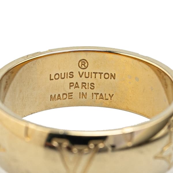 Pre-owned Louis Vuitton Gold Plated Nanogram Ring Gold