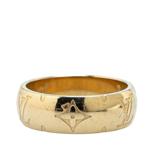 Pre-owned Louis Vuitton Gold Plated Nanogram Ring Gold