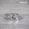 Miniatyrbild 4 av 6: Hûggot Three Ring i 925 sterlingsilver med zirkonior - 17,5 mm