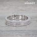 Miniatyrbild 2 av 6: Hûggot Three Ring i 925 sterlingsilver med zirkonior - 17,5 mm