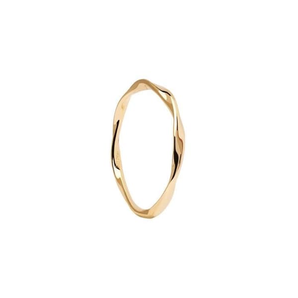 PDPAOLA Ring i rostfritt stål - Spiral Gold - AN01-804