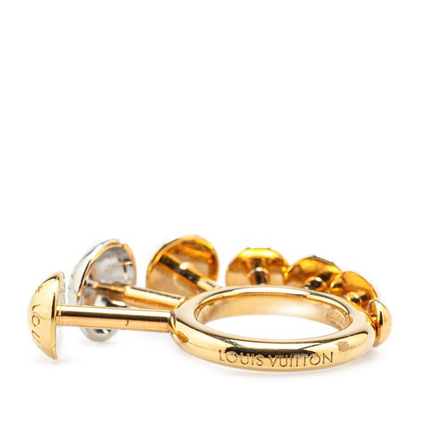 Pre-owned Louis Vuitton Gold Plated Studs Interchangeable Studdy Ring Gold