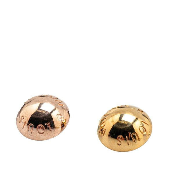 Pre-owned Louis Vuitton Gold Plated Studs Interchangeable Studdy Ring Gold