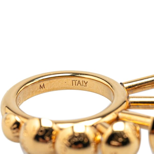 Pre-owned Louis Vuitton Gold Plated Studs Interchangeable Studdy Ring Gold