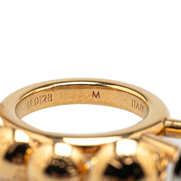Pre-owned Louis Vuitton Gold Plated Studs Interchangeable Studdy Ring Gold