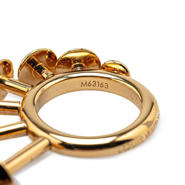 Pre-owned Louis Vuitton Gold Plated Studs Interchangeable Studdy Ring Gold
