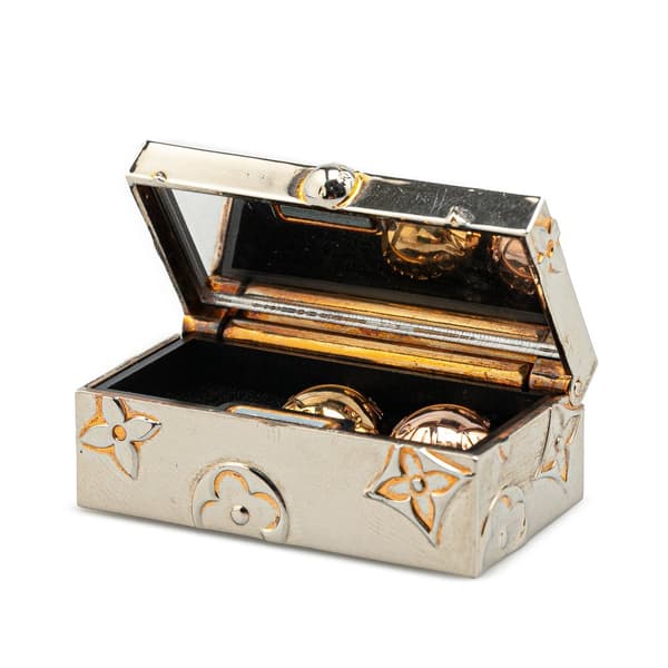 Pre-owned Louis Vuitton Gold Plated Studs Interchangeable Studdy Ring Gold