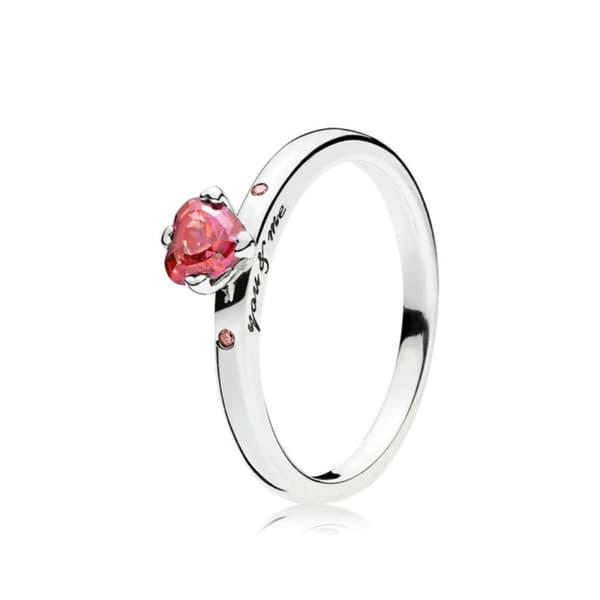 Ring til kvinder Pandora 196574CZRMX-50 10 Sølvfarvet Pink