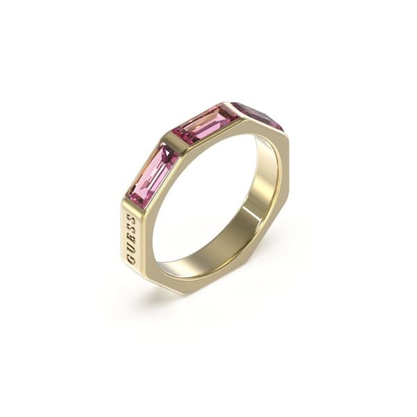 Ring til kvinder Guess JUBR03174JWYGFC52 12 Gylden Pink