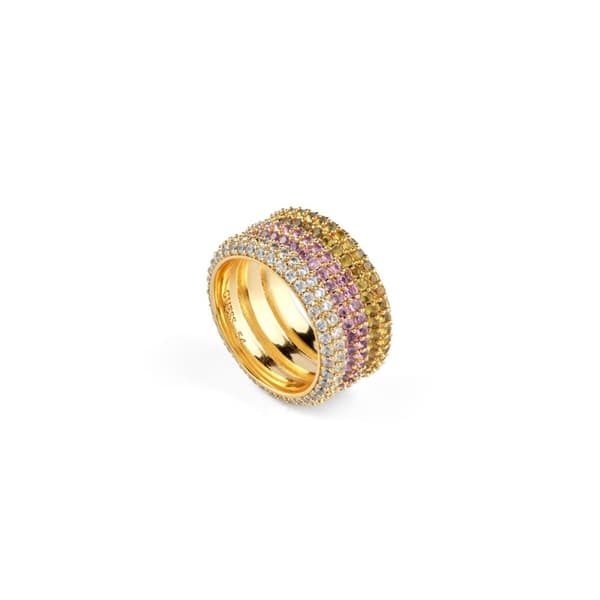 Naisten sormus Guess JUBR05140JWYGPK56 16 Kullattu