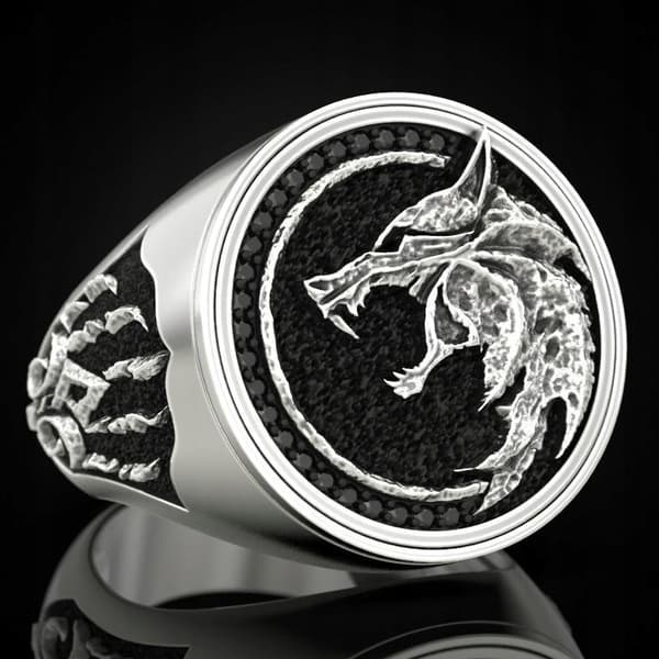 RING SIGNET VARGKAMP NORDISK GOTISK 501
