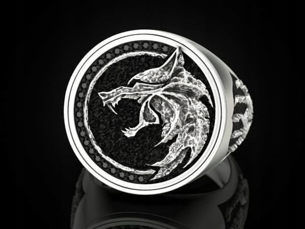 RING SIGNET VARGKAMP NORDISK GOTISK 501