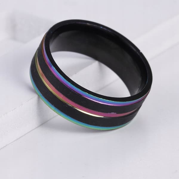 Sormus SORMUS Sinettisormus SATEENKAARI LGBT TERÄS 162