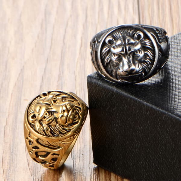RING SIGNET LØVE Power Maskulinitet AMULET 151