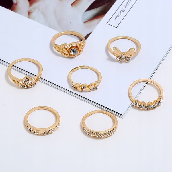 Guldringset Retro Punk Boho 70