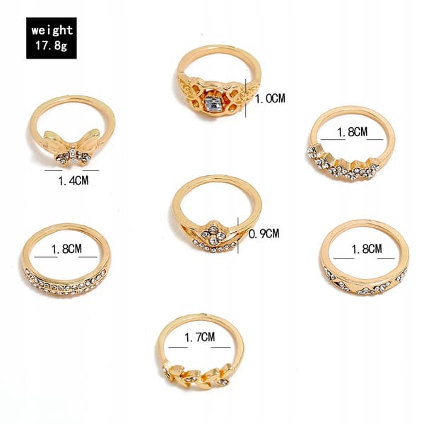 Guldringset Retro Punk Boho 70
