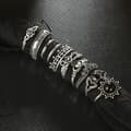 Miniatyrbillede 5 af 9: Sølv RETRO PUNK BOHO RINGSÆT 09