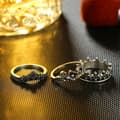 Miniatyrbillede 8 af 9: Sølv RETRO PUNK BOHO RINGSÆT 09