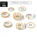 Miniatyrbillede 7 af 9: Guld RETRO PUNK BOHO RINGSÆT 07