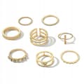 Miniatyrbillede 1 af 9: Guld RETRO PUNK BOHO RINGSÆT 07